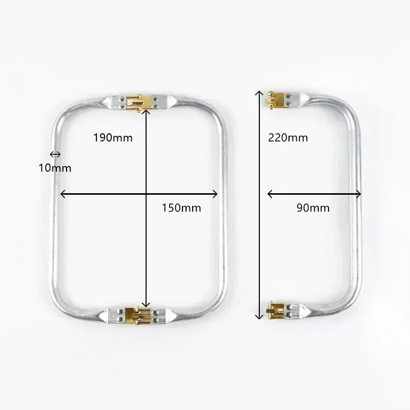 Deepeel 15-30cm Metal Internal Kiss Clasp Purse Frame Cloud Bag Rectangle Pipe Clamps Buckle DIY Handmade Bags Handles Accessory