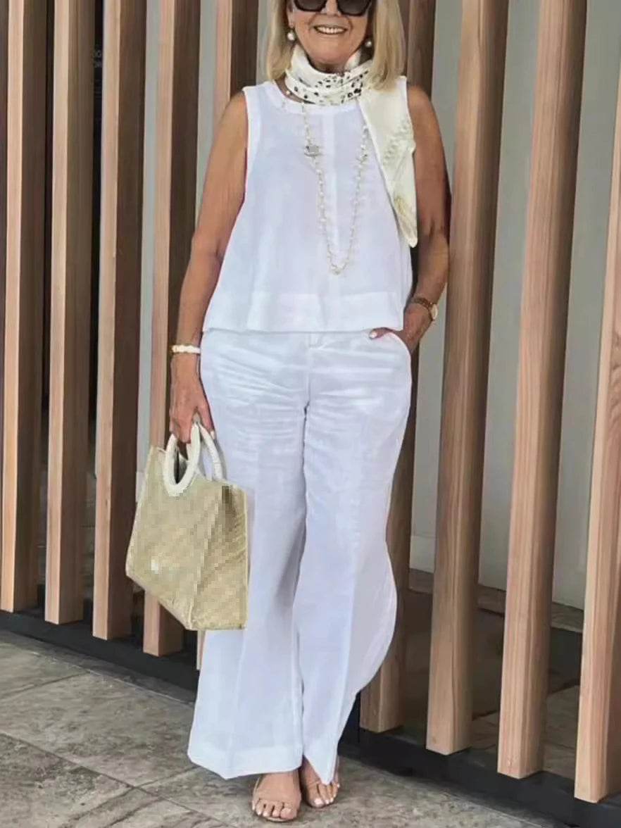 Simple Cotton Linen Women's Suit - P12 Hub Europe