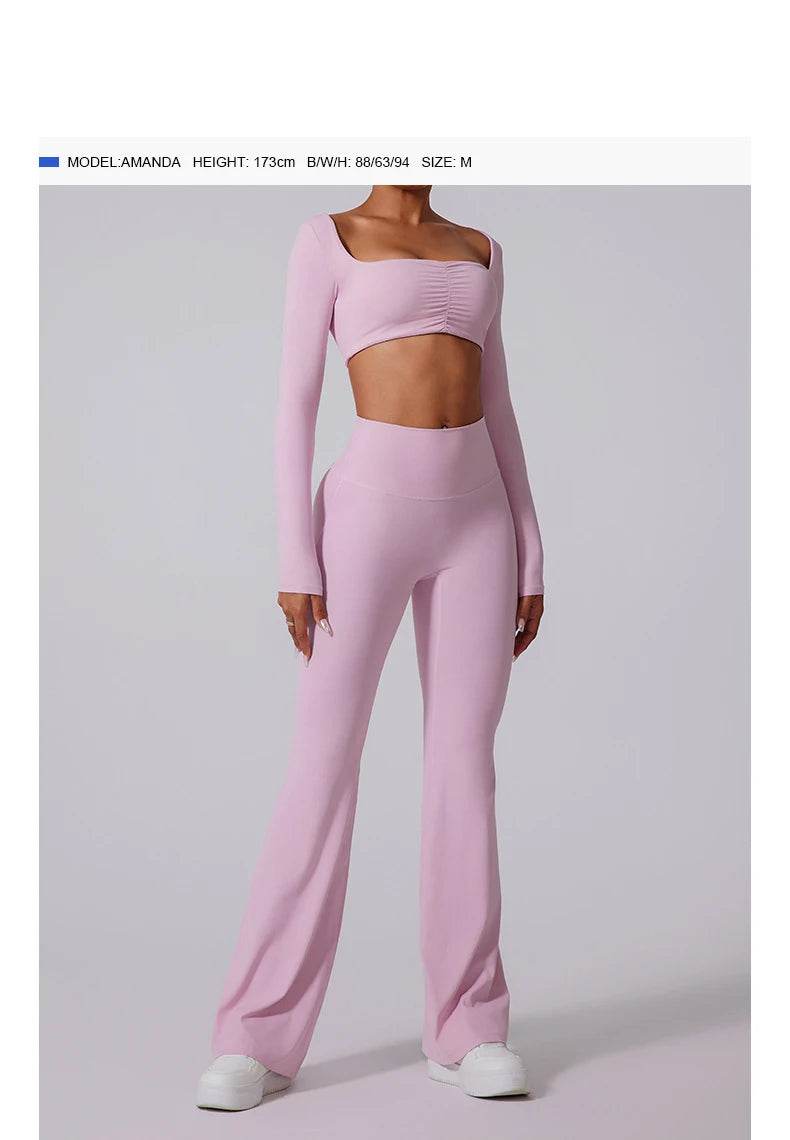 Women's High-Waist Flare Leggings - P12 Hub Europe