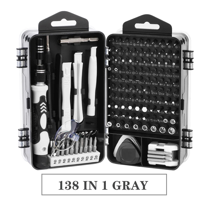 138 In 1 Precision Screwdriver Set Magnetic Torx Screw Driver Bit Drill Kit Multitool For Iphone Xiaomi PC Repair Hand Tool Set