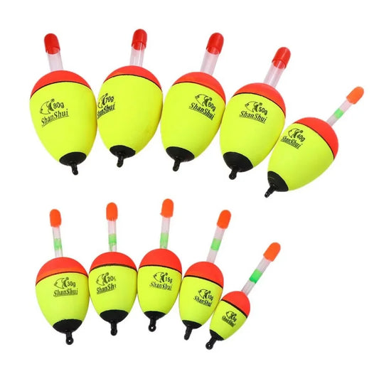 1/2pcs 10/20/30/40/50/60/70g Eva luminous fishing night float light stick foam plastic bobber sea rock fishing striking floats