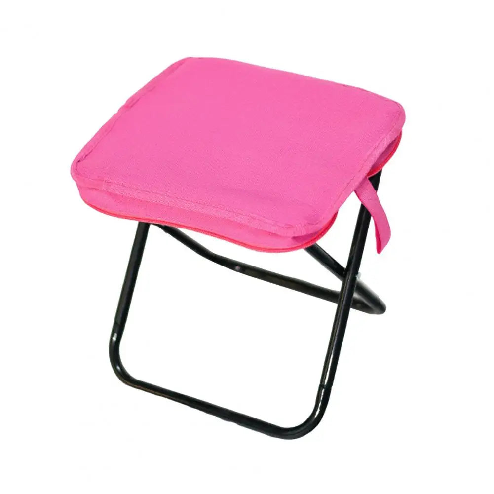 Outdoor Folding Stool with Bag Camping Backpacking Beach Picnic Fishing Chair Collapsible Chair Seat Carbon Steel Folding Stool