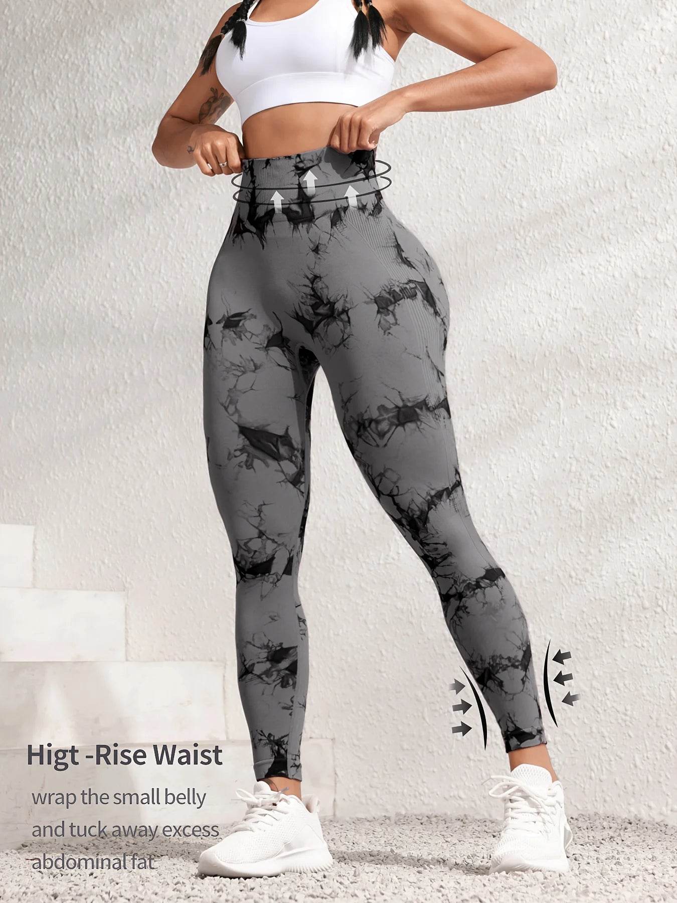 Women's Tie-Dye Butt-Lift Leggings - P12 Hub Europe