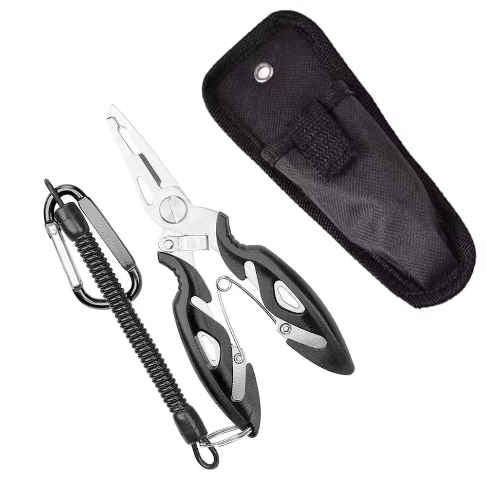 Multifunction Stainless Steel Fishing Pliers Tools Tackle Pliers Vise Knitting Flies Braid Scissors Set Fish Tongs Accessories