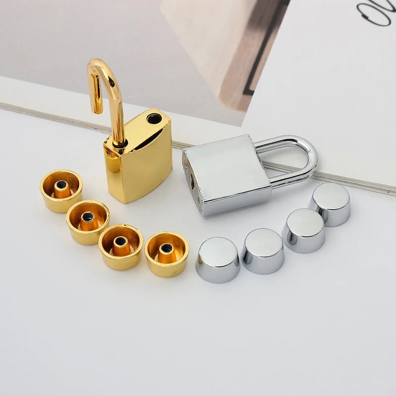 1Set Fashion Metal Bag Locks Clasp Bag Lcok Set For Handbags Purse Tote Closures Snap Clasps DIY Hardware Case Bag Accessories
