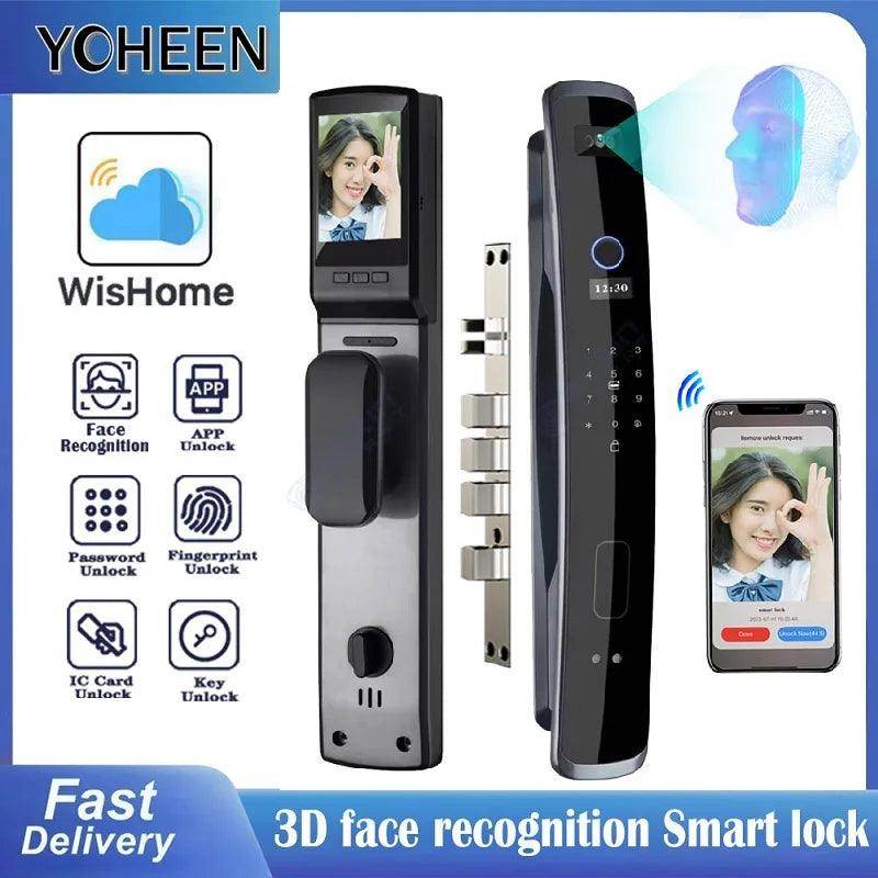 3D Face Lock w/ Camera & SIM | WiFi, Fingerprint, Card, NFC, IP66 - P12 Hub Europe
