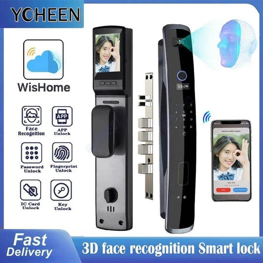 3D Face Lock w/ Camera & SIM | WiFi, Fingerprint, Card, NFC, IP66 - P12 Hub Europe