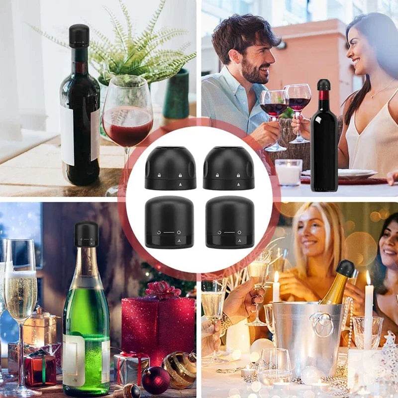 Wine Stopper 1/2 Piece Reusable Bar Accessories Silicone Sealing Champagne Cork Keep Wine Freshness Bottle Cap Barware Home - P12 Hub Europe