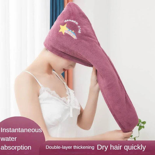 Cute Quickly Dry Hair Hat Super Absorbent Soft Bathroom Women Head Towels Girls Cute Hair Towel Hair Dry Wrap Bonnets - P12 Hub Europe