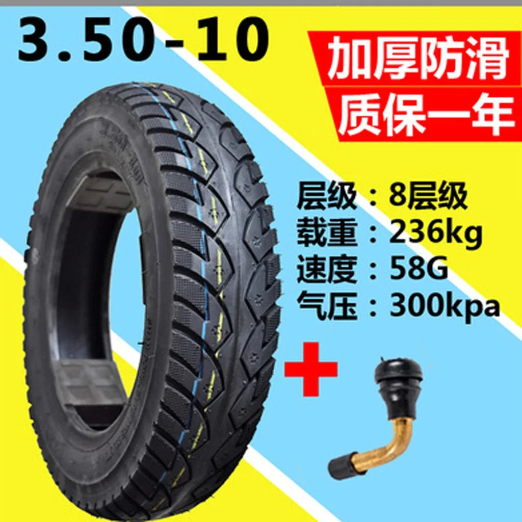 3.50-10 Tubeless Vacuum tyre Tire for E-Bike Motorcycle GY6 Scooter Electric Bike E-Bike E-scooter