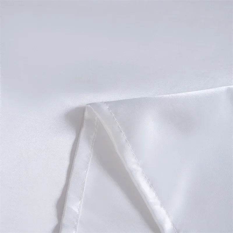 Silky Cooling Bed Sheet with 2 Pillow Cases Luxury Ice Silk Feel Twin Queen Flat Sheet Set Soft and Hypoallergenic Satin Sheets - P12 Hub Europe