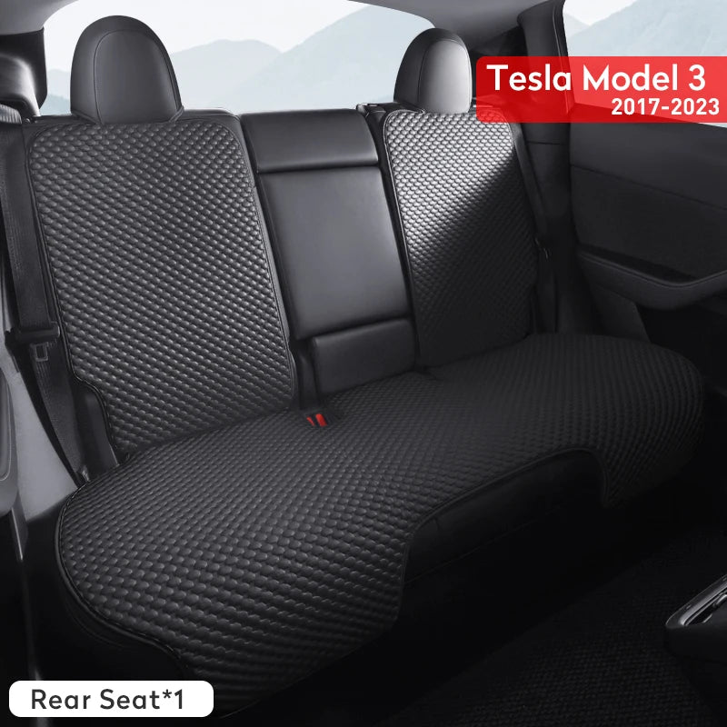 For Tesla Model 3 /Y Car Seat Cover For 2020-2025 Tesla Model 3/Y 5-Seat Ice Silk Seat Cushion Summer Breathable Car Accessories