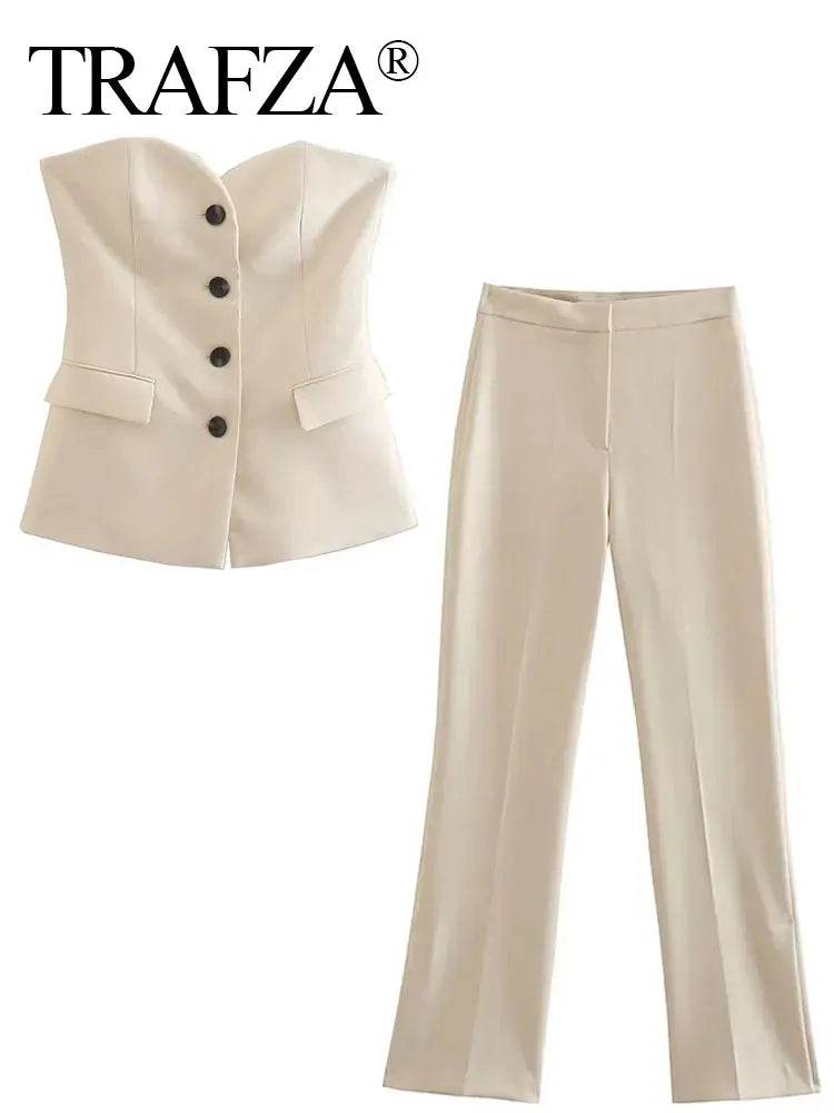 Strapless Side Slit Suit - P12 Hub Europe