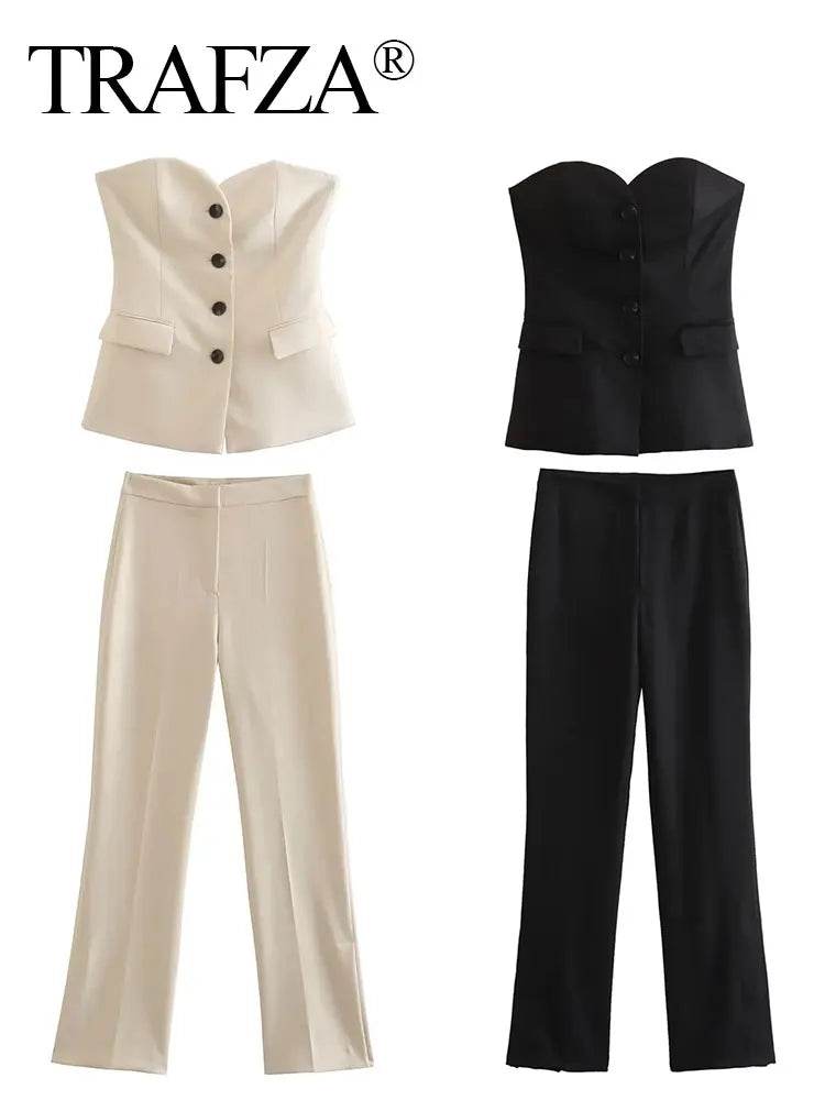 Strapless Side Slit Suit - P12 Hub Europe