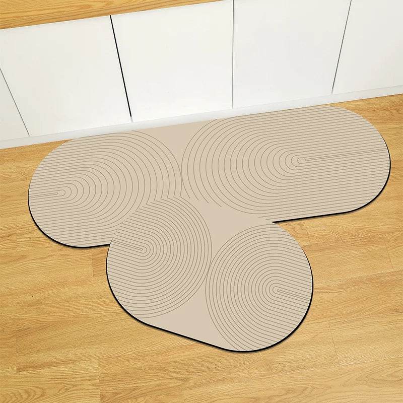Super absorbent kitchen mat, anti slip kitchen carpet, oval/elongated washable comfortable carpet, kitchen bathroom absorbent do - P12 Hub Europe