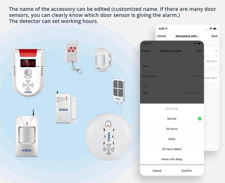 Alarm KERUI WiFi Smart 110dB - P12 Hub Europe