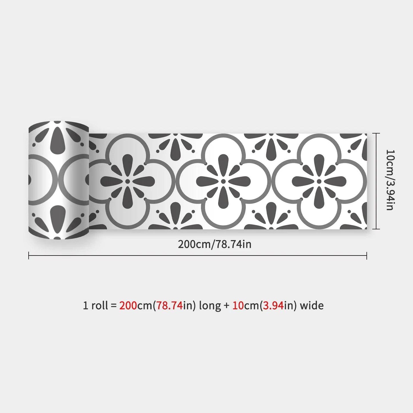 41 Styles Baseboard Stickers Waterproof Peel & Stick Waistline Wall Sticker Floor Border Sticker For Kitchen Bathroom 10x200cm - P12 Hub Europe
