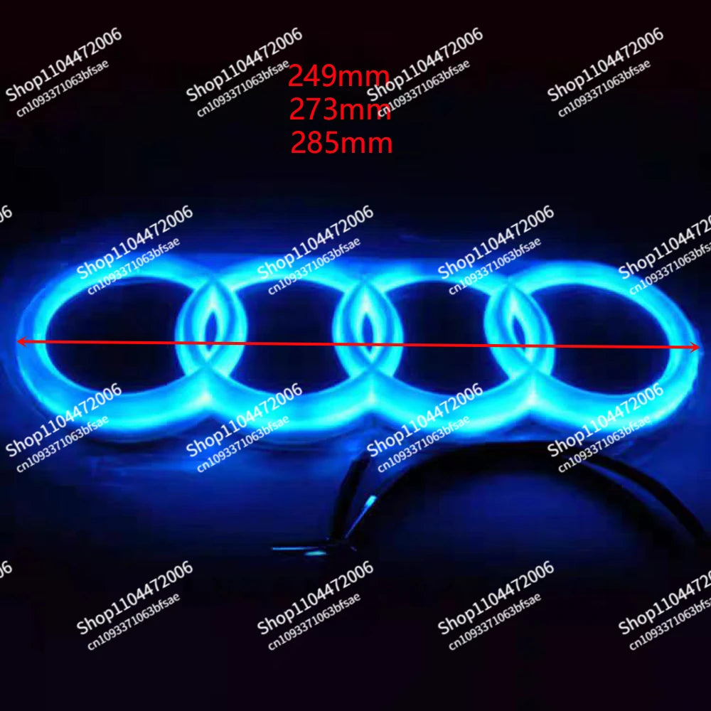 249mm/273mm/285mm Audi Car LED Front Grille Logo Lamp For AUDI A3 A4 A5 A6 A7 A8 S3 S4 S5 S6 S7 Q3 Q5 Q7 TT Static Light