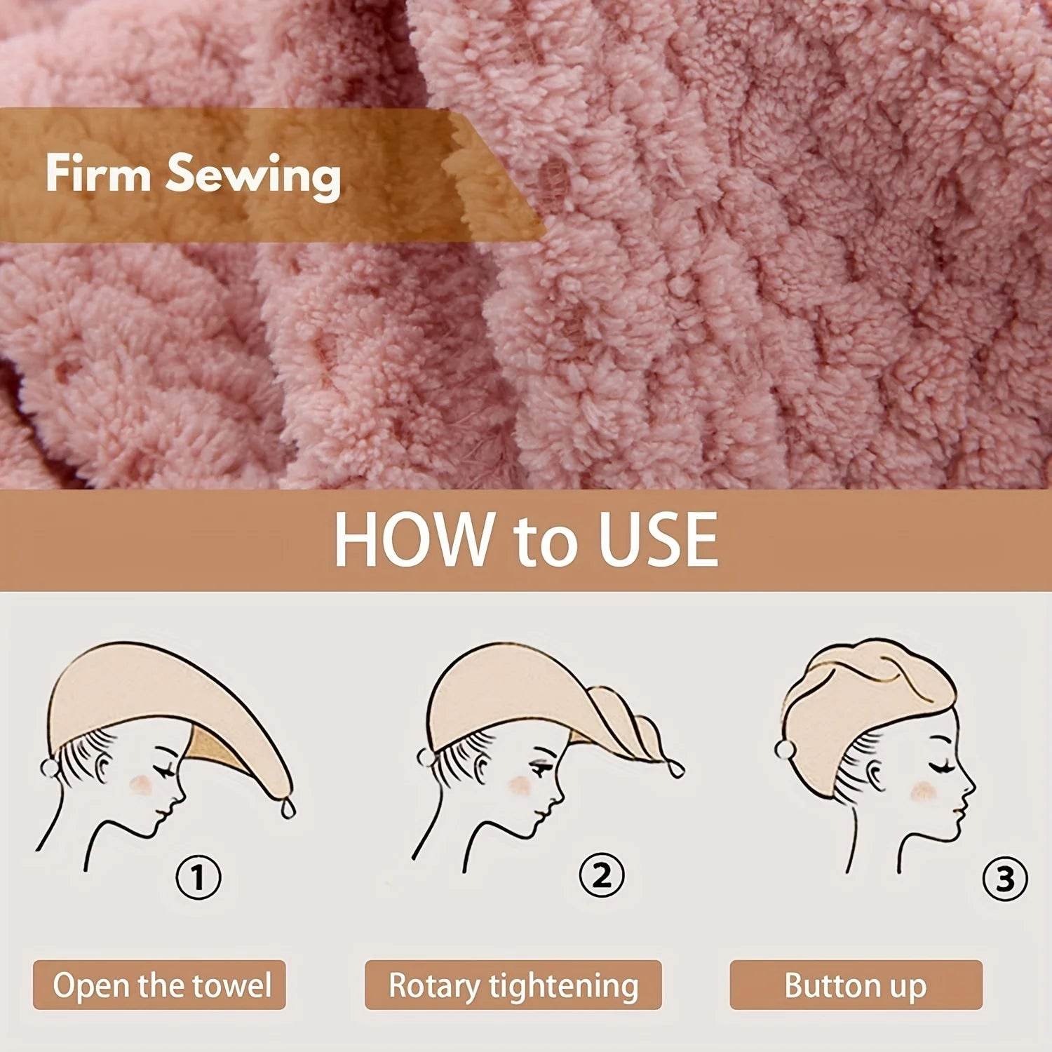 Hair Dry Turban Towel Wraps Solid Color Dry Hair Cap Quick Drying Towel Unisex Soft Bath Head Wraps - P12 Hub Europe