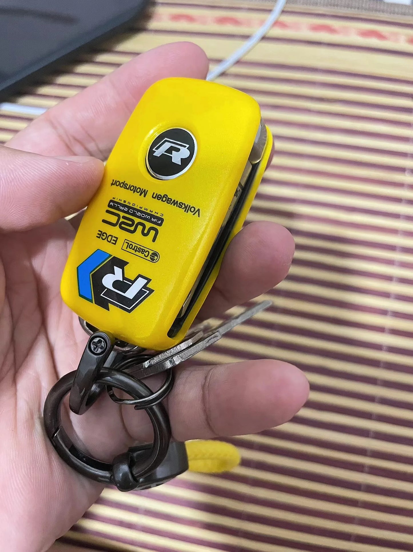 14MM Car Key Stickers Auto Control Keychain Emblem Accessories For Volkswagen VW Rline GTI R Polo Golf Passat Magotan Tiguan GTD