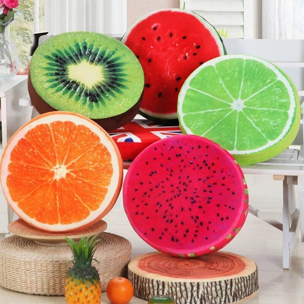 Round Chair Cushions Comfortable Seat Pads Funny Fruit Garden Dining Outdoor Pads - P12 Hub Europe
