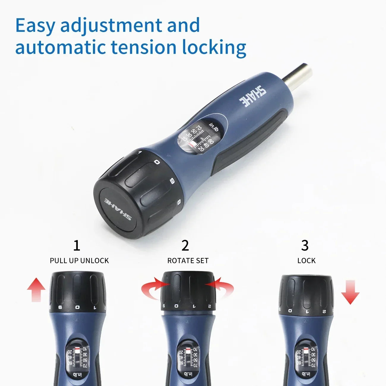 SHAHE Torque Screwdriver, 10-70 Inch Pounds Torque Screwdriver Set for Maintenance, Tools, Bike Repair and Scope Mounting
