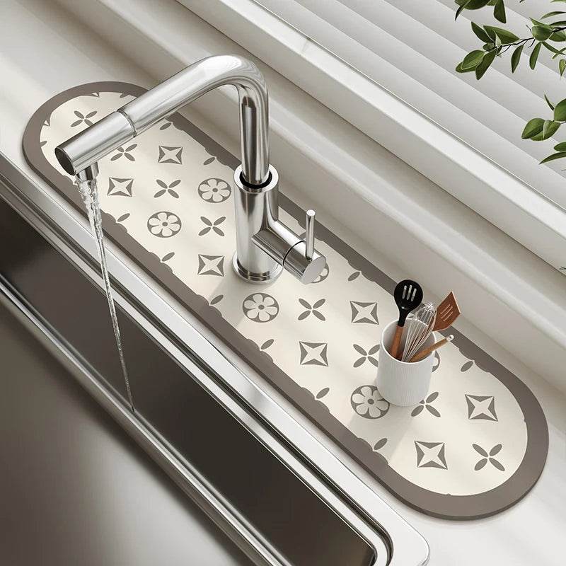 Diatomite Sink Faucet Drain Pad Absorbent Drying Mat For Kitchen Countertop Kitchen Sink Splash Mat Non-slip Table Mat - P12 Hub Europe