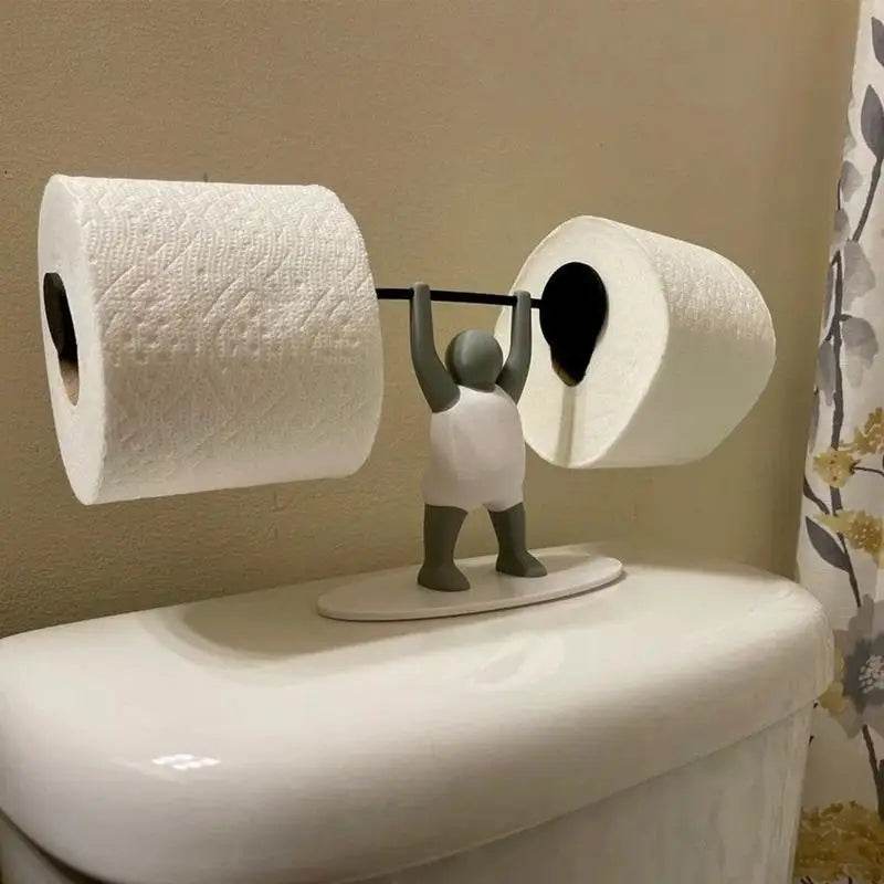 Weightlifting Figure Paper Towel Holder 3D Printing Decorative Bathroom Toilet Paper Stand Creative Tissue Roll Rack For Bedroom - P12 Hub Europe