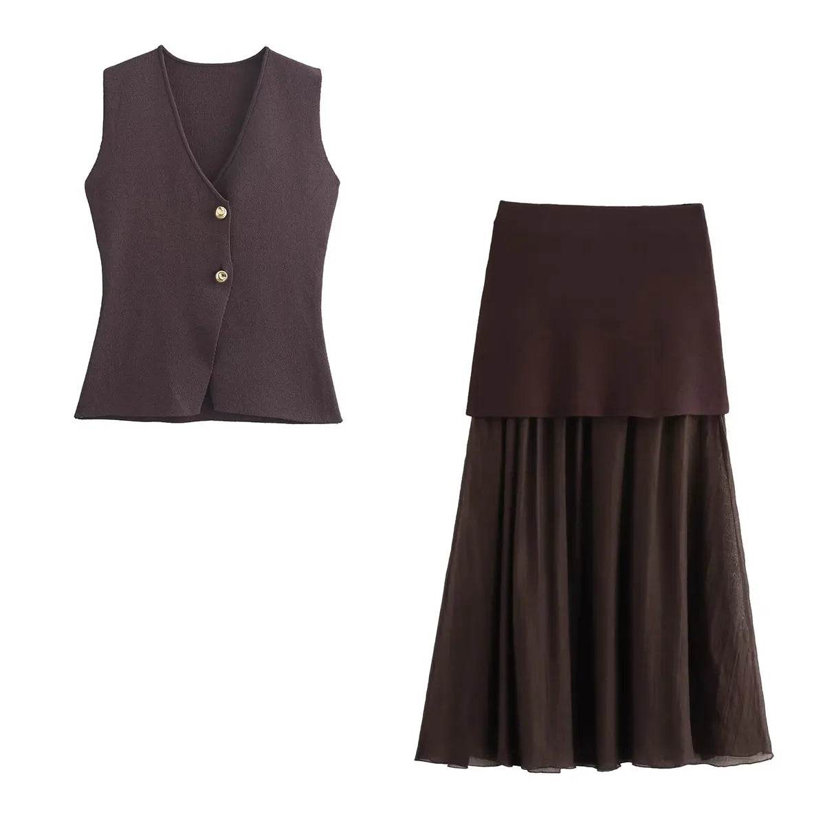 Wine Red Knit Skirt - P12 Hub Europe