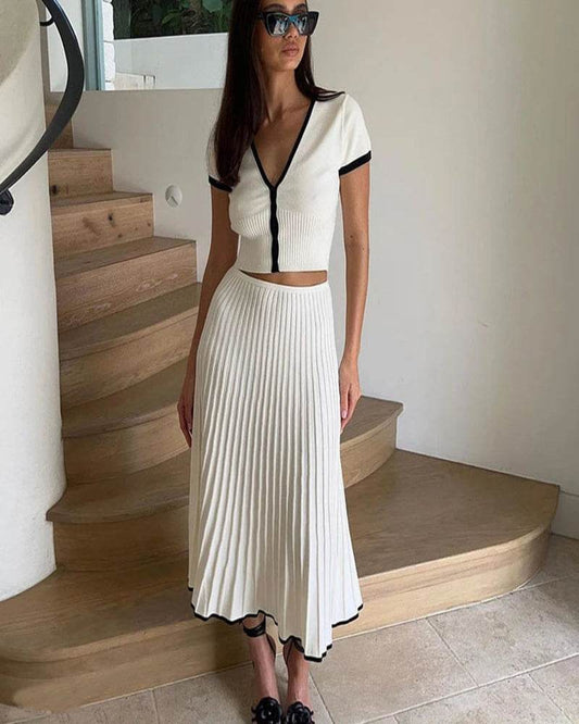 White Crop Top Skirt - P12 Hub Europe