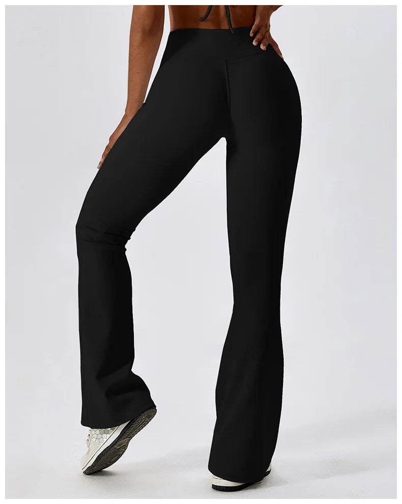 Women's High-Waist Flare Leggings - P12 Hub Europe