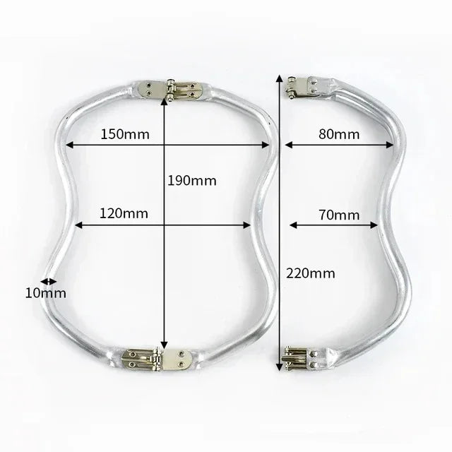 Deepeel 15-30cm Metal Internal Kiss Clasp Purse Frame Cloud Bag Rectangle Pipe Clamps Buckle DIY Handmade Bags Handles Accessory