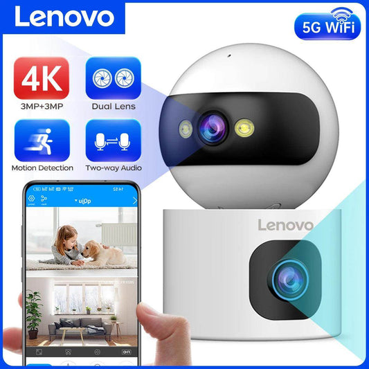 Lenovo 4K Dual Lens WiFi Camera Auto Track, 2-Way Audio - P12 Hub Europe
