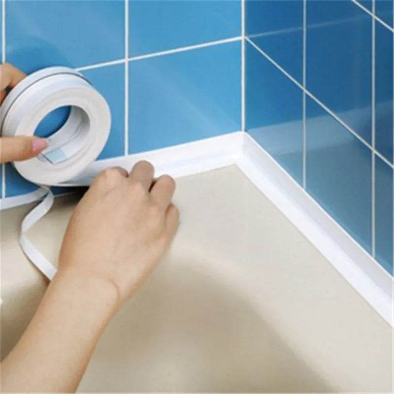 1pc Bathroom Waterproof Wall Stickers Sealing Tapes PVC Adhesive Sealing Strips Sink Edge Tape Kitchen Bathroom Accessories - P12 Hub Europe