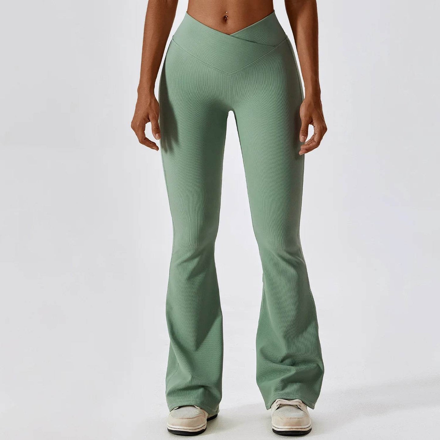 Women's High-Waist Flare Leggings - P12 Hub Europe