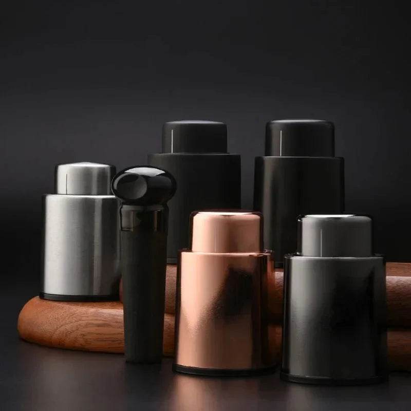 Wine Plug Vacuum Retain Freshness Champagne Stopper Red Wine Stopper Stainless Steel Wine Bottle Cap Leak-Proof Sealing. - P12 Hub Europe