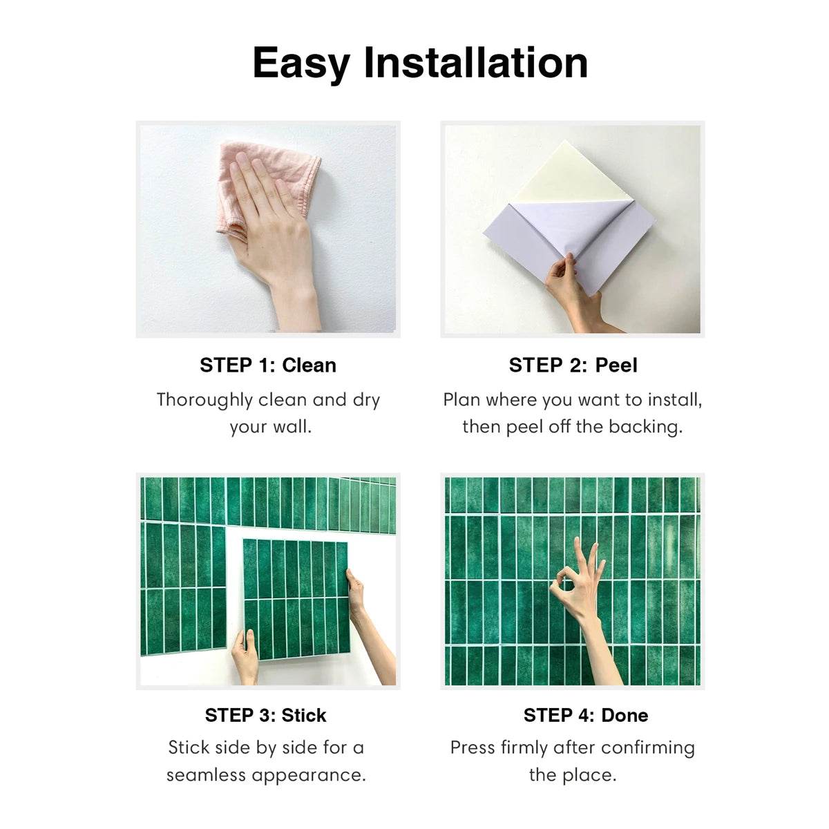 3D Wall Sticker Self-adhesive 3D Wall Panel Peel and Stick Tile Backsplash for Kitchen Waterproof Tile Sticker - P12 Hub Europe