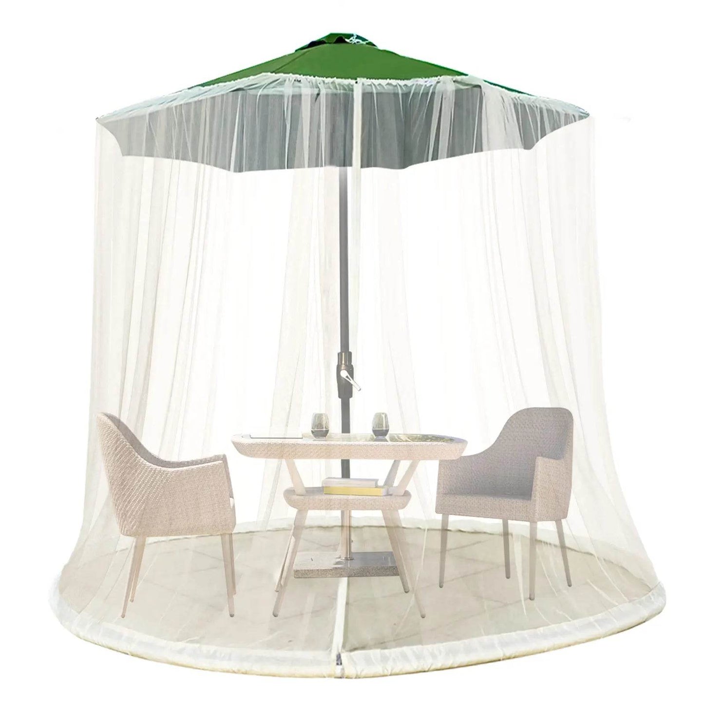 Parasols Net Adjustable Mosquito Net Cover Screen for Garden Umbrella Parasol Patio Table Bug Netting Cover with 2 Zipper Doors - P12 Hub Europe