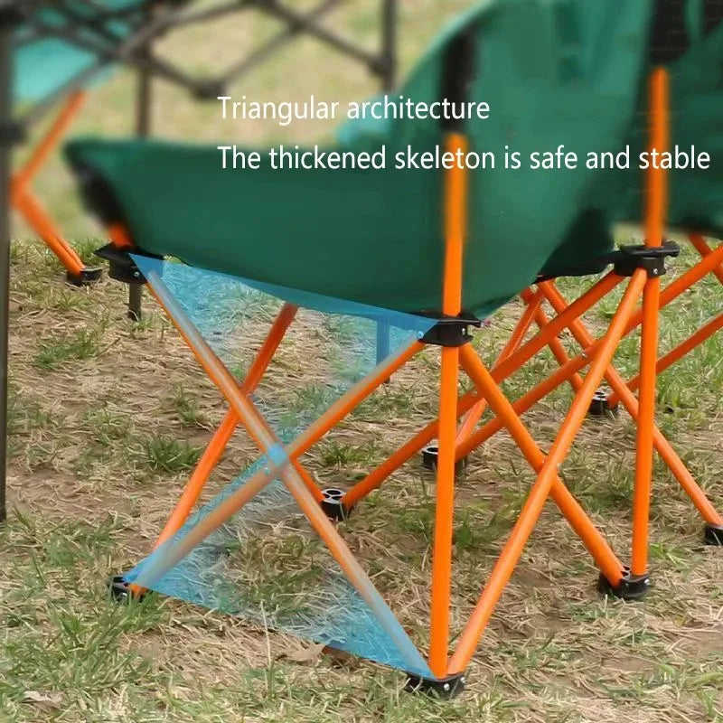 Camping Folding Moon Chair Portable Chair Lightweight Camping Chair Picnic Fishing Small Horse Stool Student Sketching Outdoor