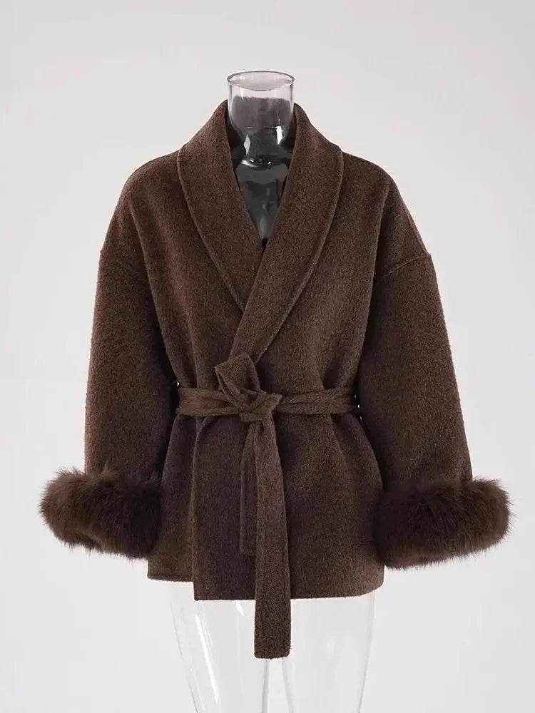 Fox Fur Wool Coat - P12 Hub Europe