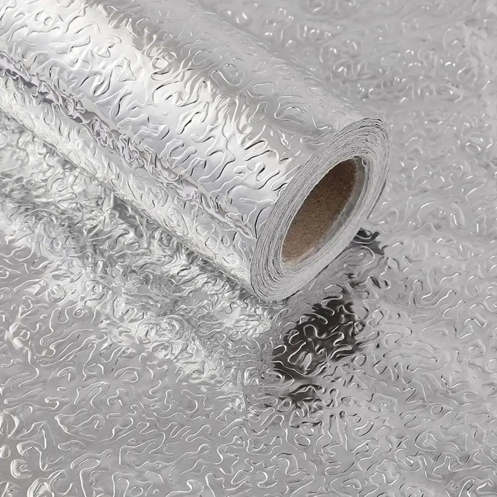 Kitchen Oil-proof Self Adhesive Stickers Anti Fouling High Temperature Waterproof Aluminum Foil Wallpaper Cabinet Contact Papers - P12 Hub Europe
