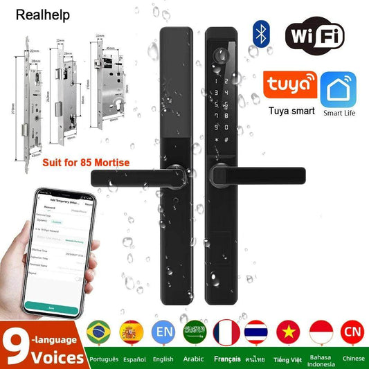 Fingerprint WiFi Smart Lock , App, Glass/Patio Door, IP68 - P12 Hub Europe
