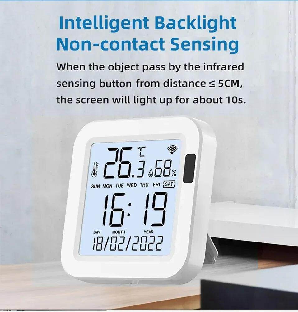 WiFi Temp Humidity Sensor | LCD, Backlight, Smart Life - P12 Hub Europe