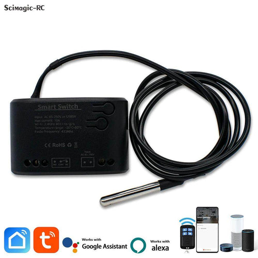 Temperature Switch Tuya WiFi | 2000W, Thermostat, Alexa, Google - P12 Hub Europe
