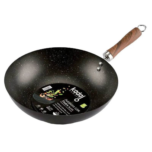 Piedra black non-stick kadal menaje wok frying pan for making chinese food, 24, 30 cm - P12 Hub Europe