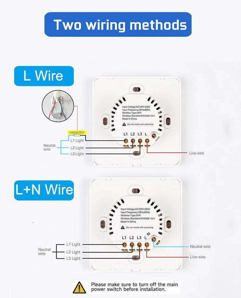 WiFi Smart Switch Temp Time 1-3 Gang - P12 Hub Europe