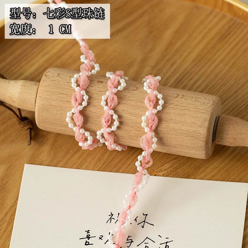 2meters Pink Lace Ribbons Trim For Party Dress Decor Fabric DIY Apparel Sewing Supplies Clothing Collar Cuff Needlework Crafts - P12 Hub Europe