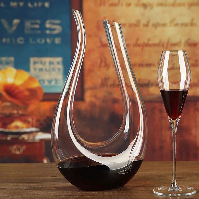 Crystal U-shaped Wine Decanter Gift Box Swan Decanter Creative Wine Separator - P12 Hub Europe