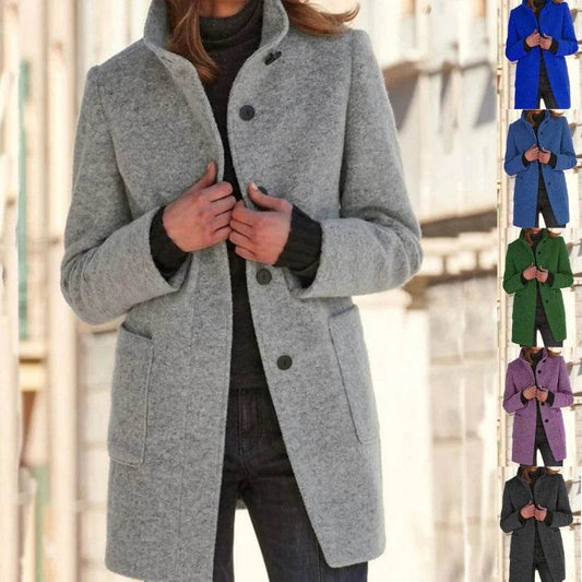 Warm Wool Blend Trench Coat - P12 Hub Europe