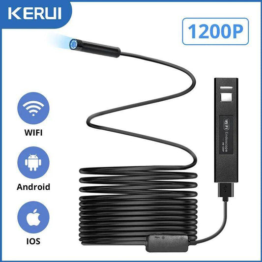 Endoscope 8mm 1200P WiFi iOS/Android/PC/Mac, 1-5M Cable - P12 Hub Europe